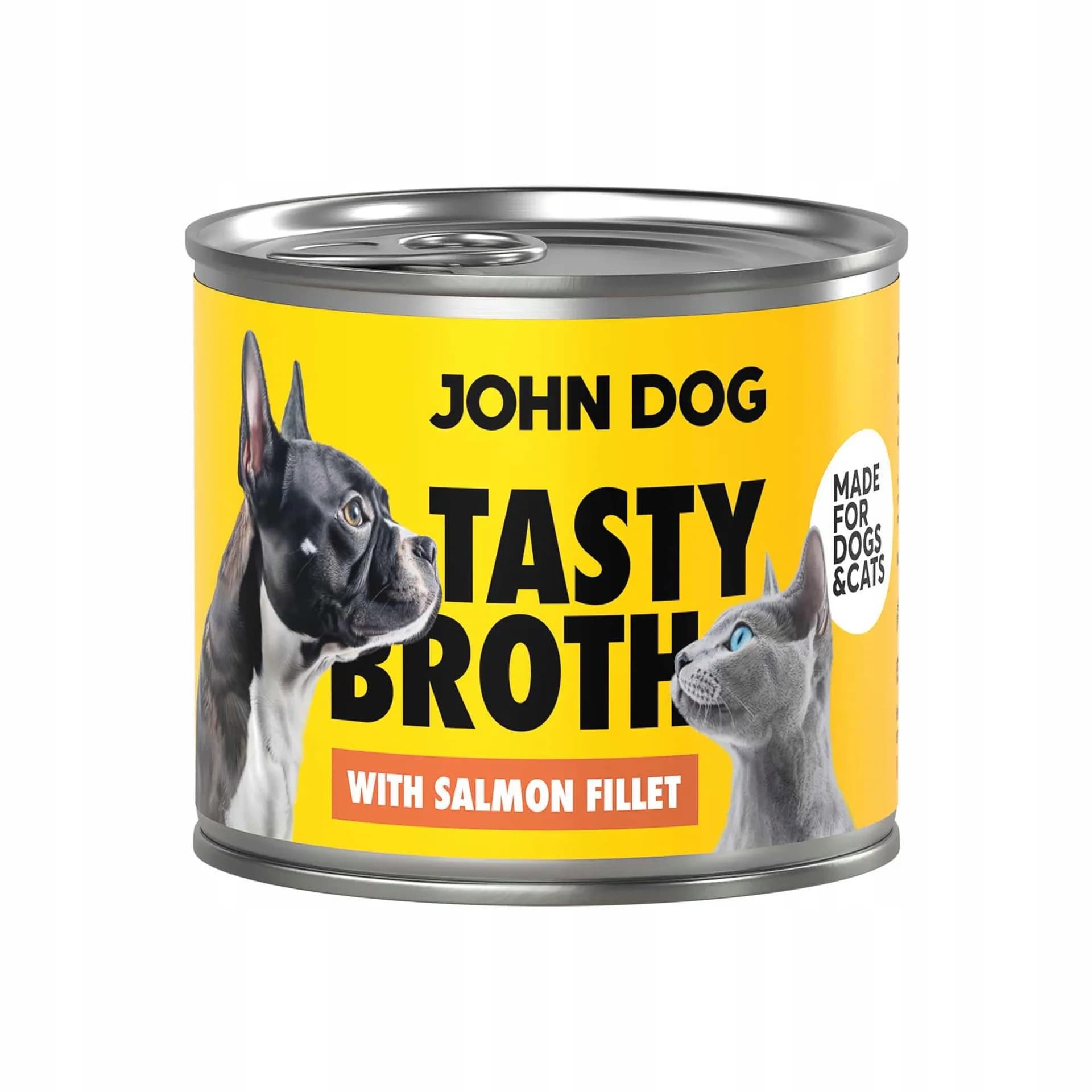 John Dog Tasty Broth karma mokra w formie bulionu z łososiem dla dorosłych psów i kotów 140 g