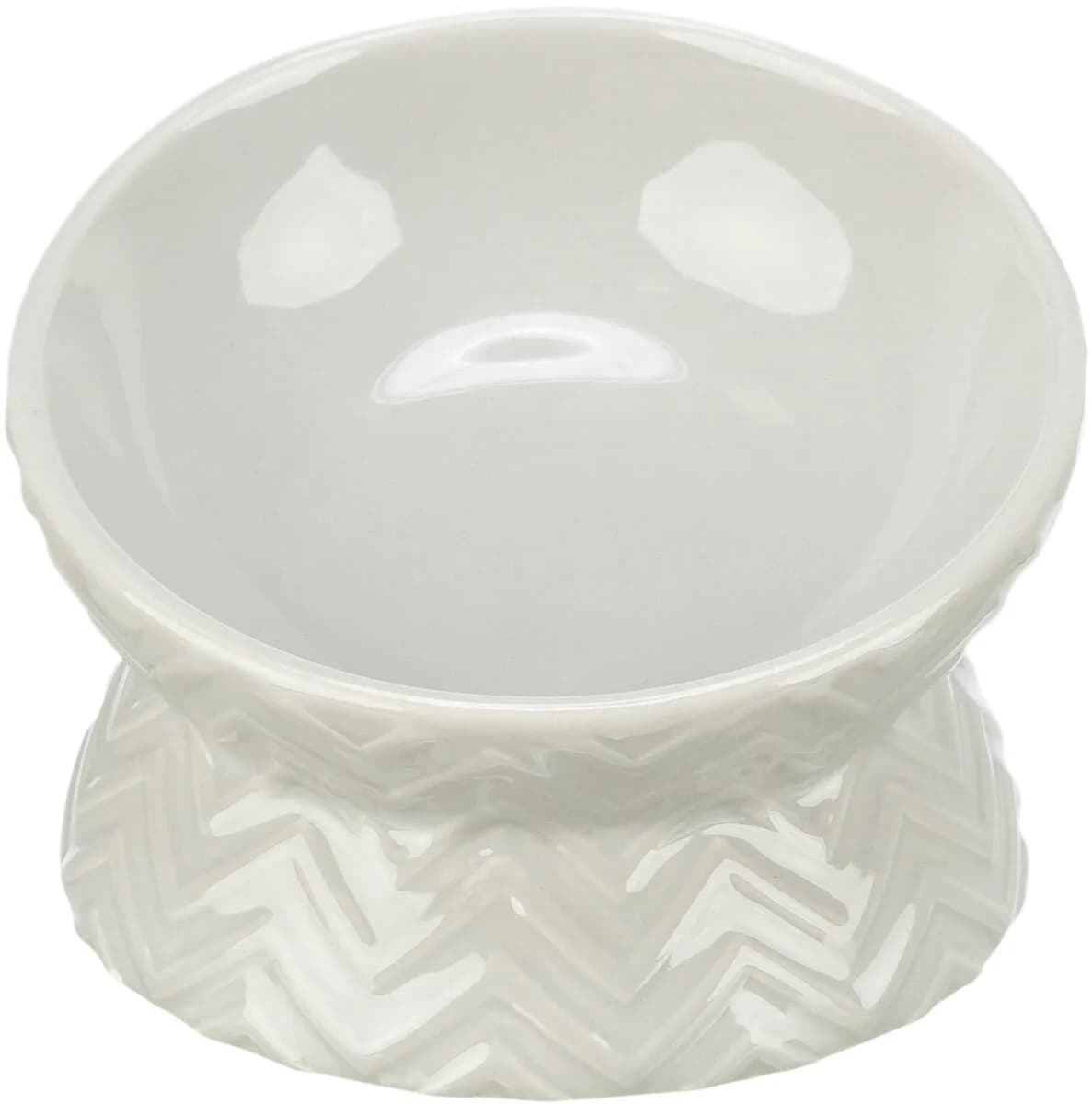 Trixie Miska Podwyższona dla Kota - Ceramika, Jasnoszara, 0.15 l, 13 cm