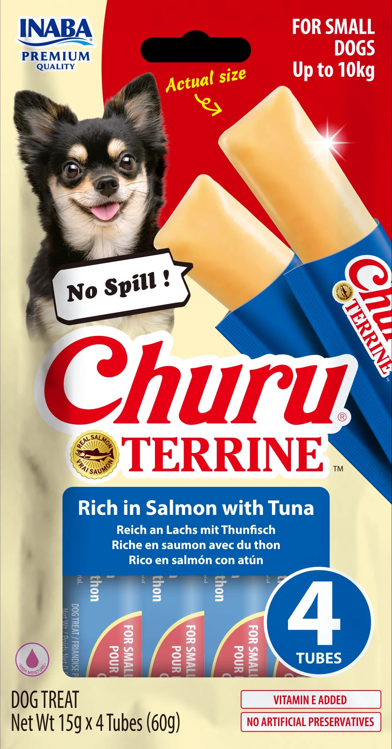 INABA DOG CHURU TERRINE S SALMON&TUNA 4X15(60 g)