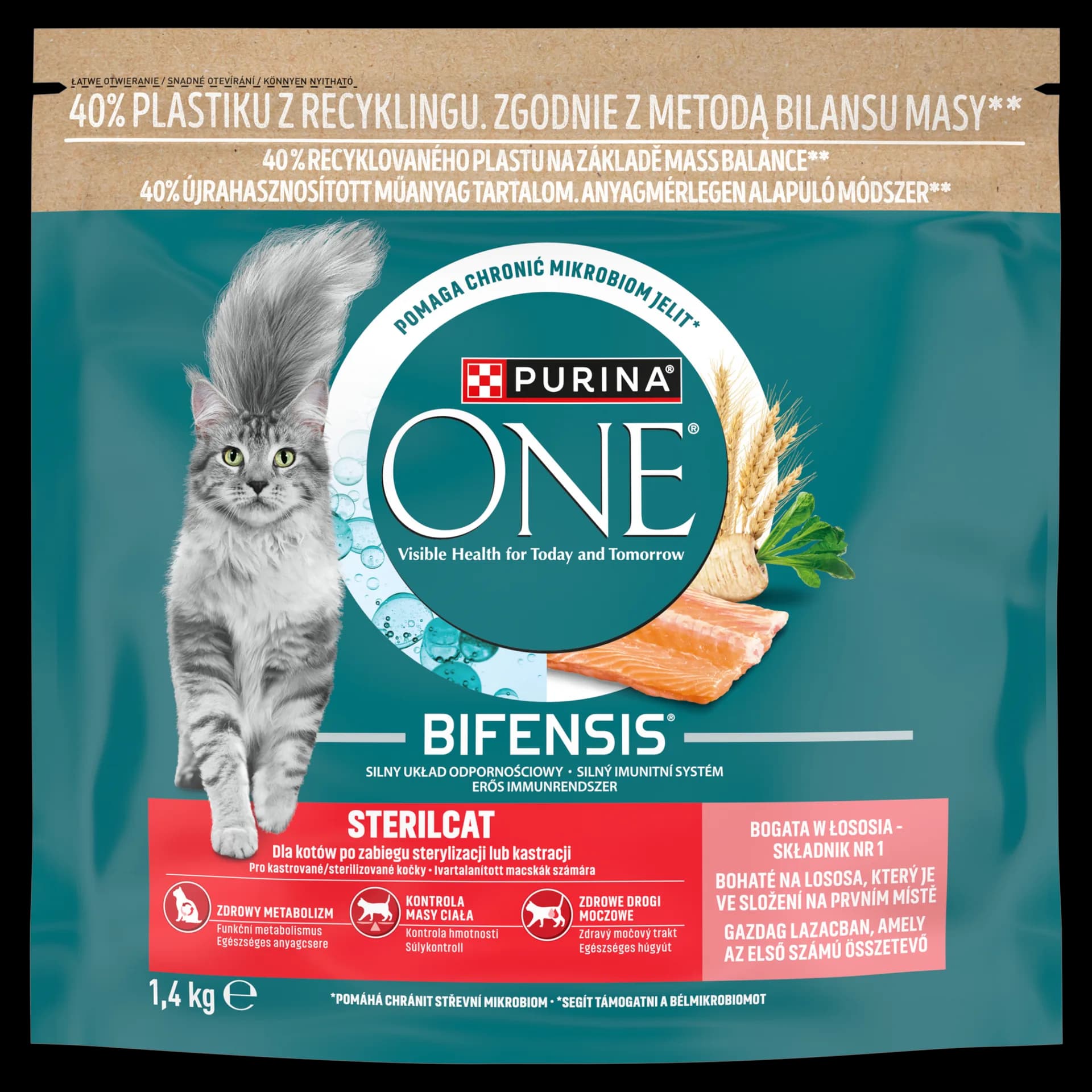 PURINA ONE Bifensis Sterilcat Karma dla dorosłych kotów bogata w łososia