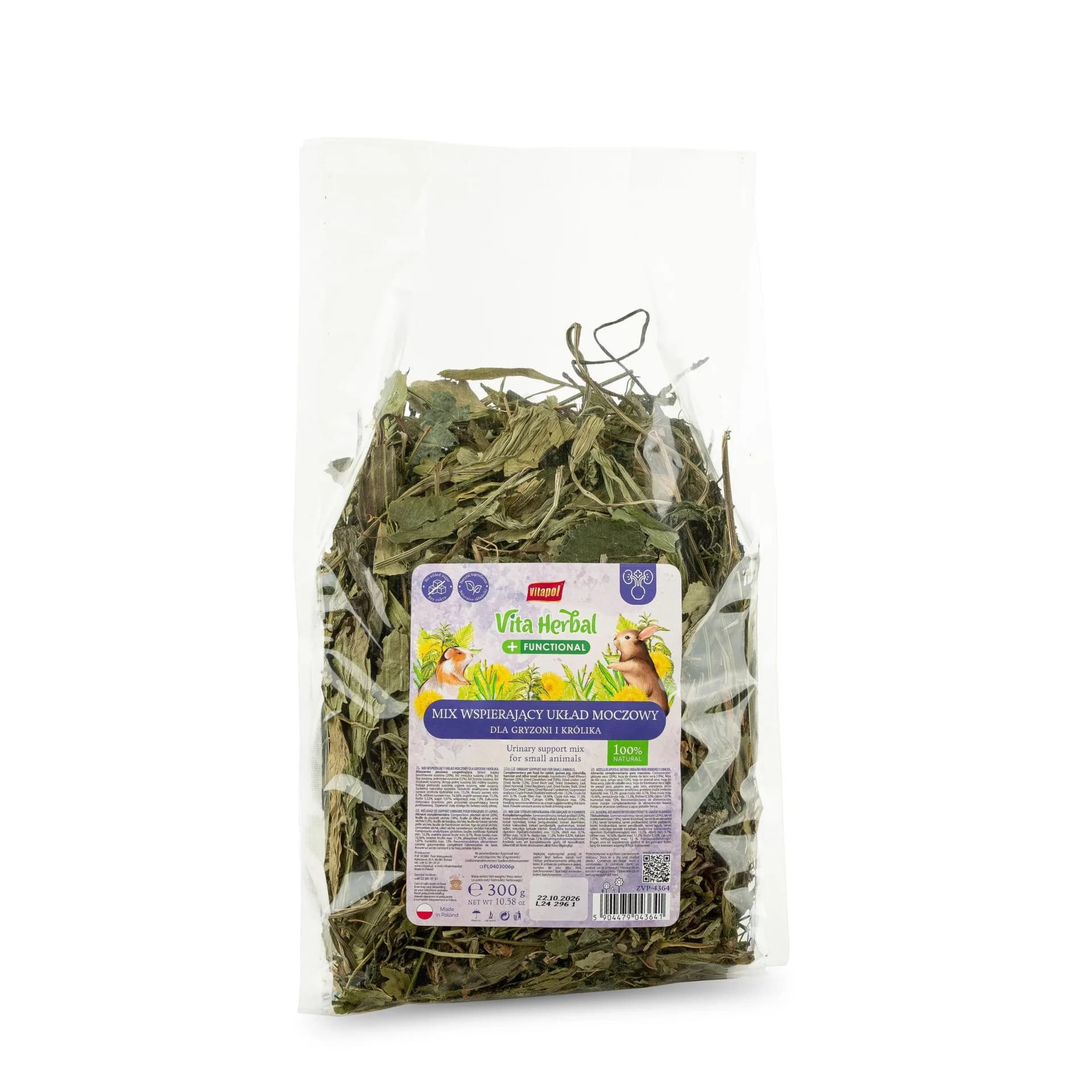 Vitapol Herbal Functional mix wspierające układ moczowy dla gryzoni i królika 300 g