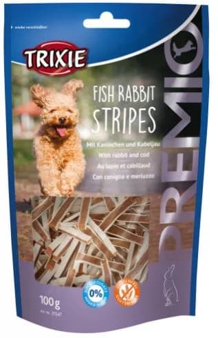Trixie Przysmak PREMIO Stripes, królik i dorsz, 100 g