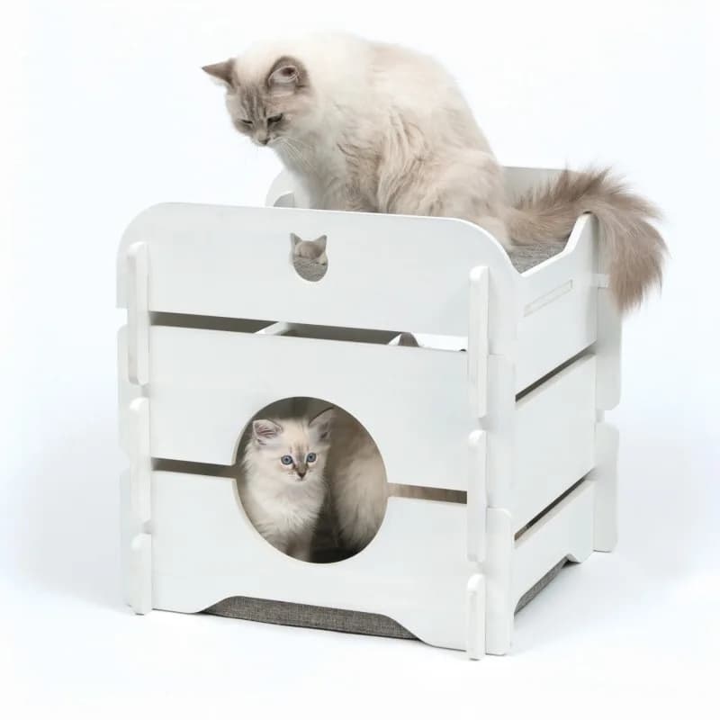 Domek dla kota Catit Vesper Cottage 50 × 50 × 49 cm, różne kolory Biały