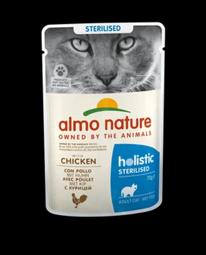 Almo Nature Saszetka HOLISTIC Sterilised z kurczakiem dla kota 70 g