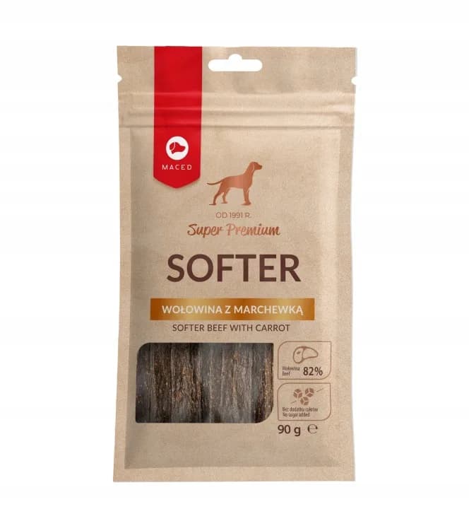 Przysmaki Dla Psów Maced Softer Wołowina z Marchewką Super Premium 90 g