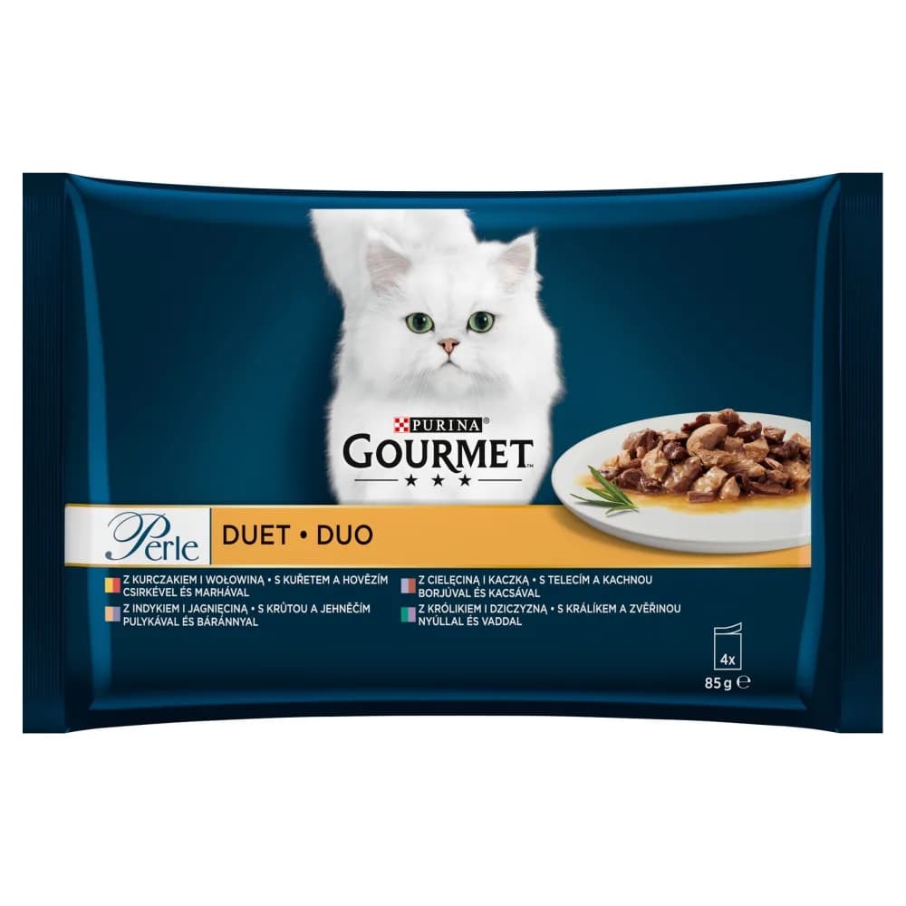 Purina GOURMET PERLE Mięsny Duet 4 × 85 g