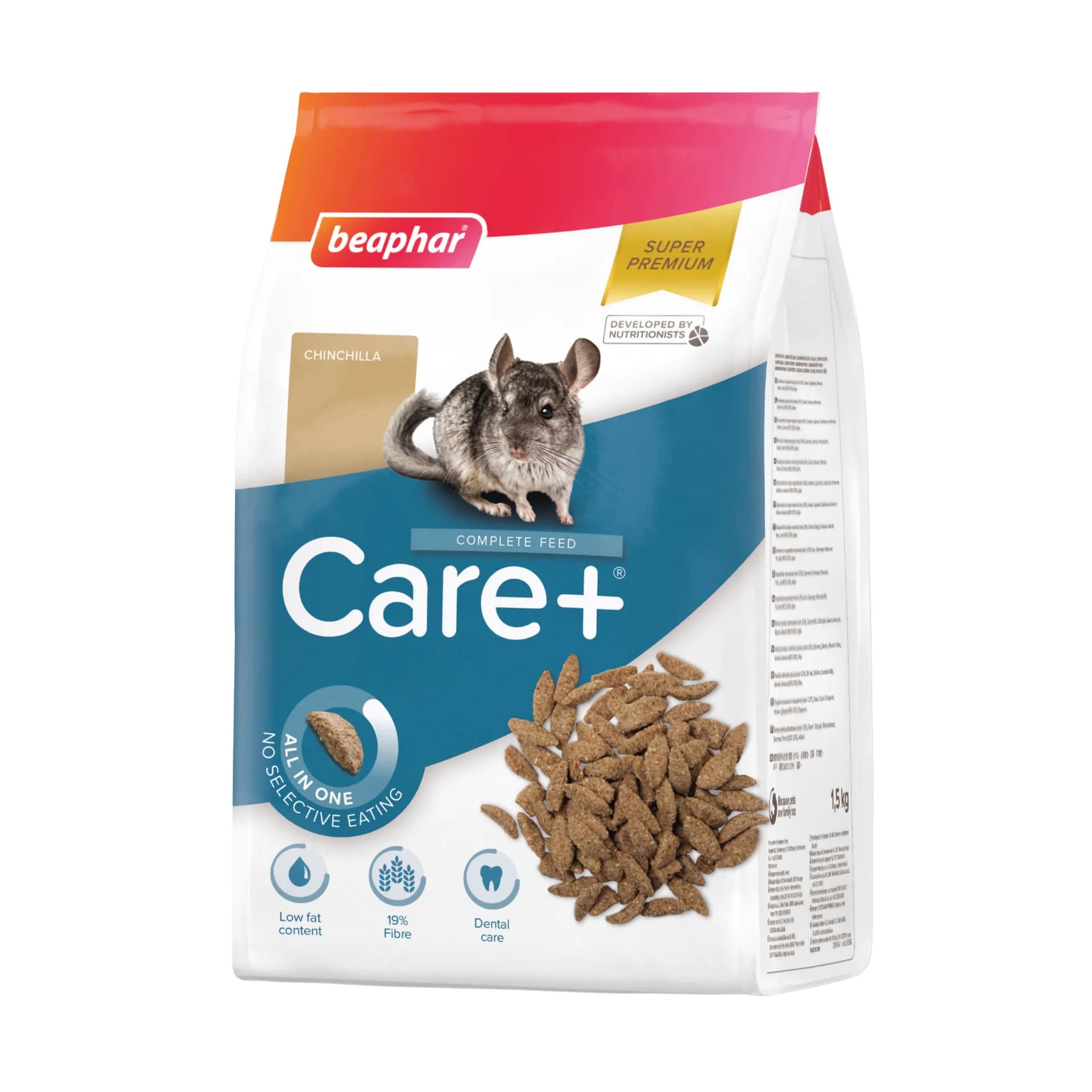Beaphar Care+ Chinchilla Super Premium karma dla szynszyli - różna waga 1,5 kg
