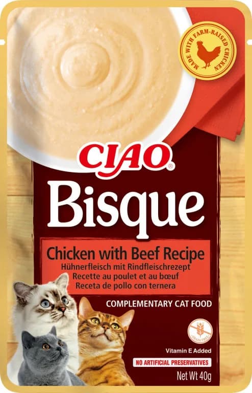 INABA CAT CIAO BISQUE CHICKEN WITH BEEF Przysmak dla Kota 40 g