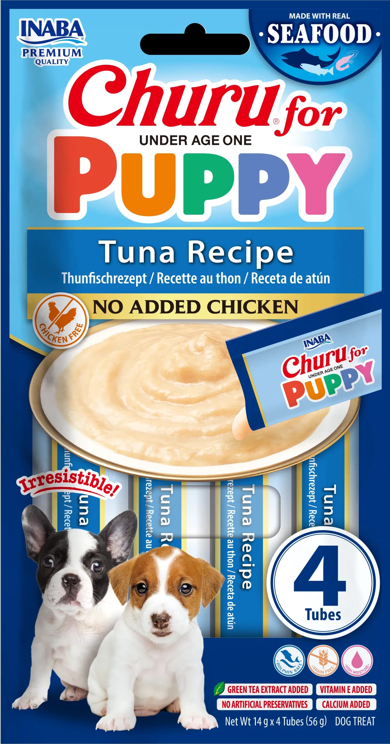 Inaba Dog CHURU for Puppy Tuna Receipe 4 × 54 g