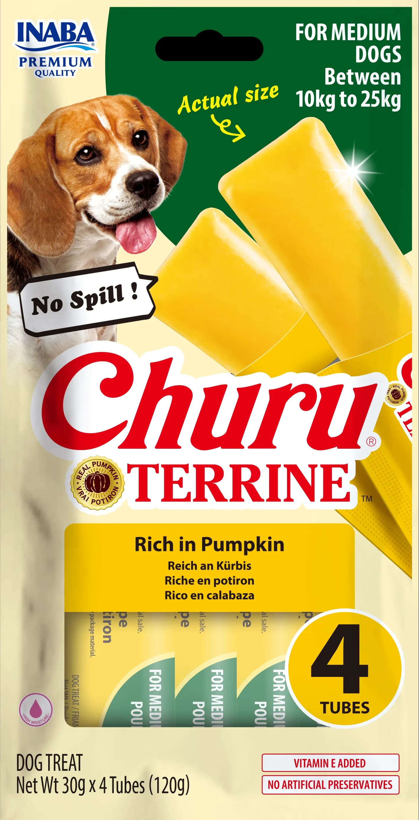 INABA DOG CHURU TERRINE M PUMPK 4X30 g(120 g)
