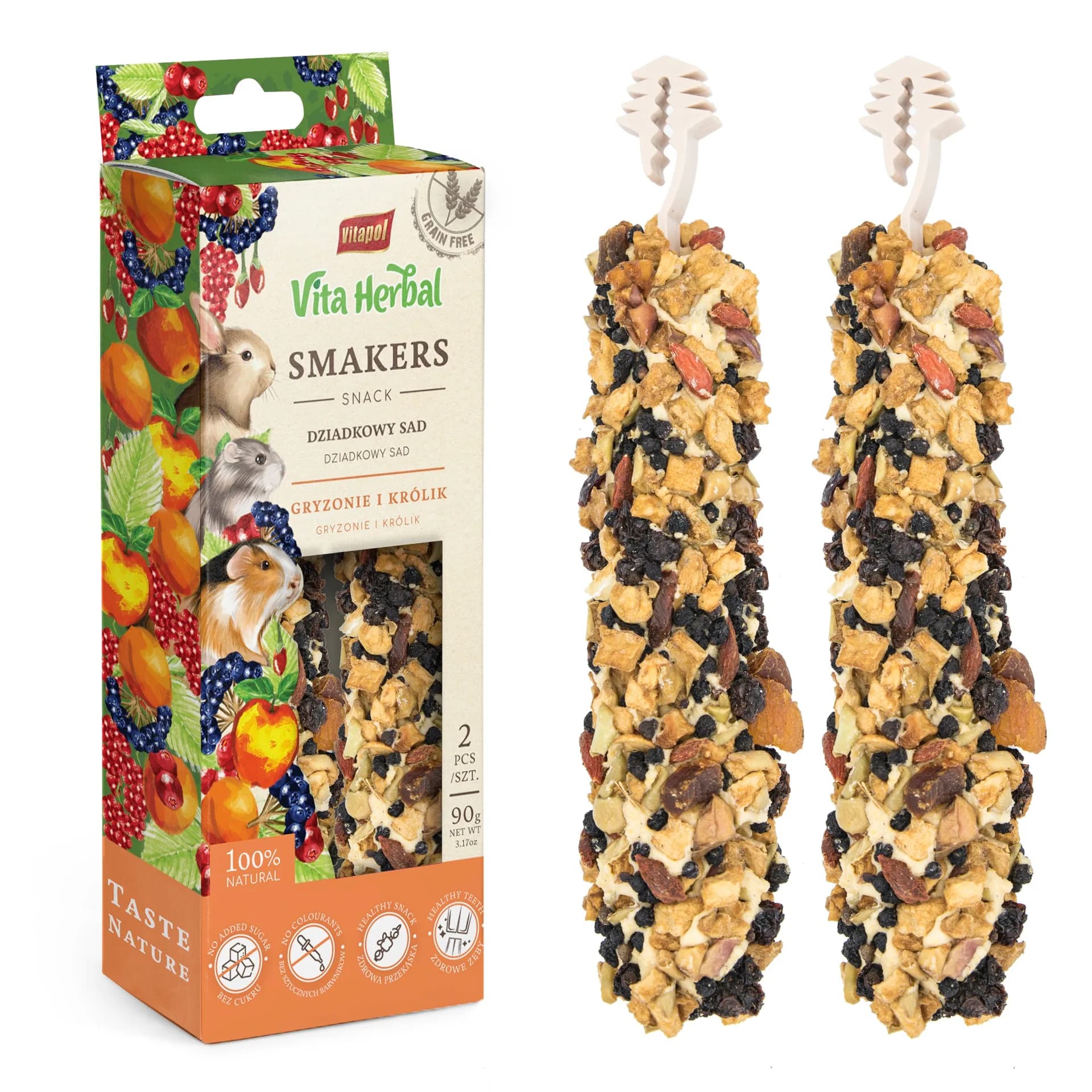 Vitapol Vita Herbal Smakers Dziadkowy sad dla gryzoni i królika 90 g 1 szt.