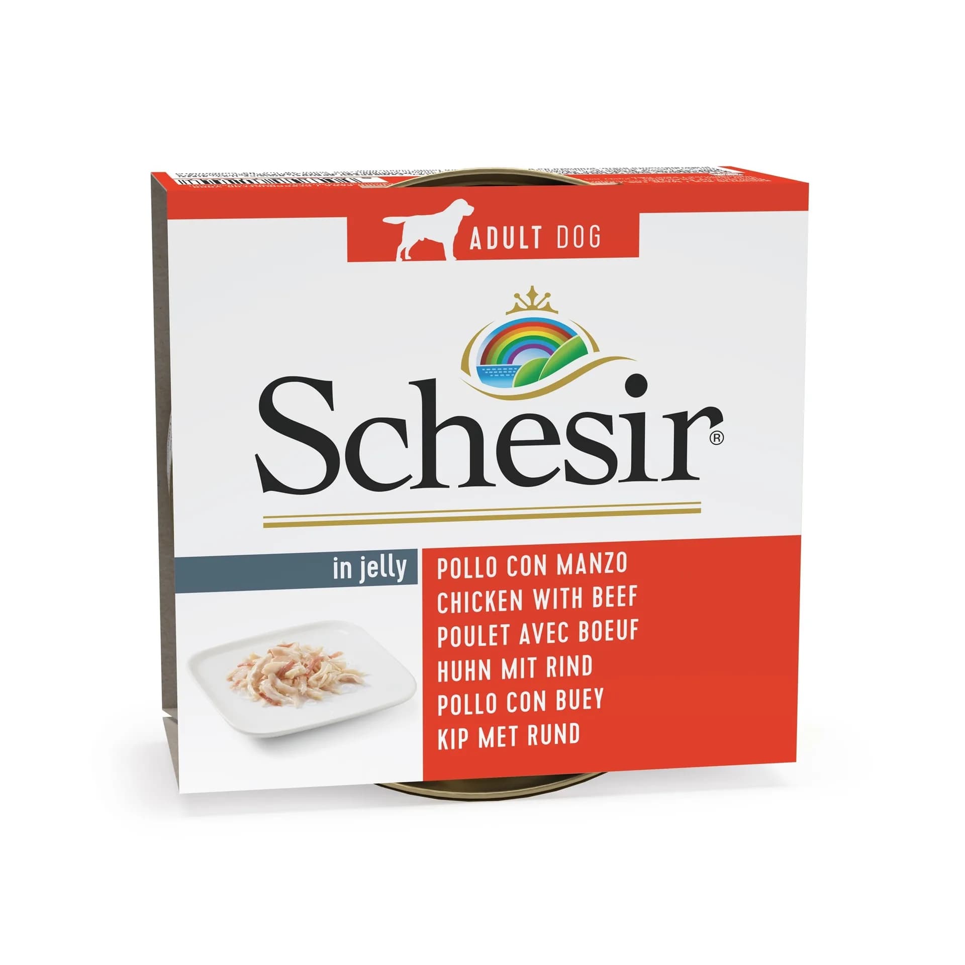 Schesir Karma mokra dla psa kurczak z wołowiną w galarecie 150 g