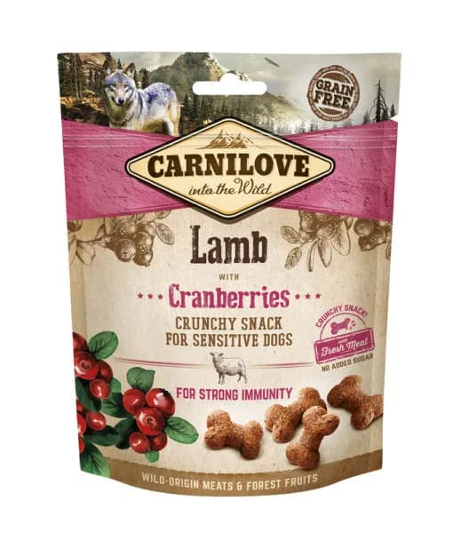 Carnilove Przysmak Crunchy Snack z jagnięciny z żurawiną dla psa 200 g
