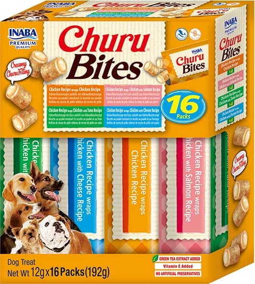 INABA DOG CHURU BITES VARITEY Mix przysmaków 16 × 12 g (192 g)