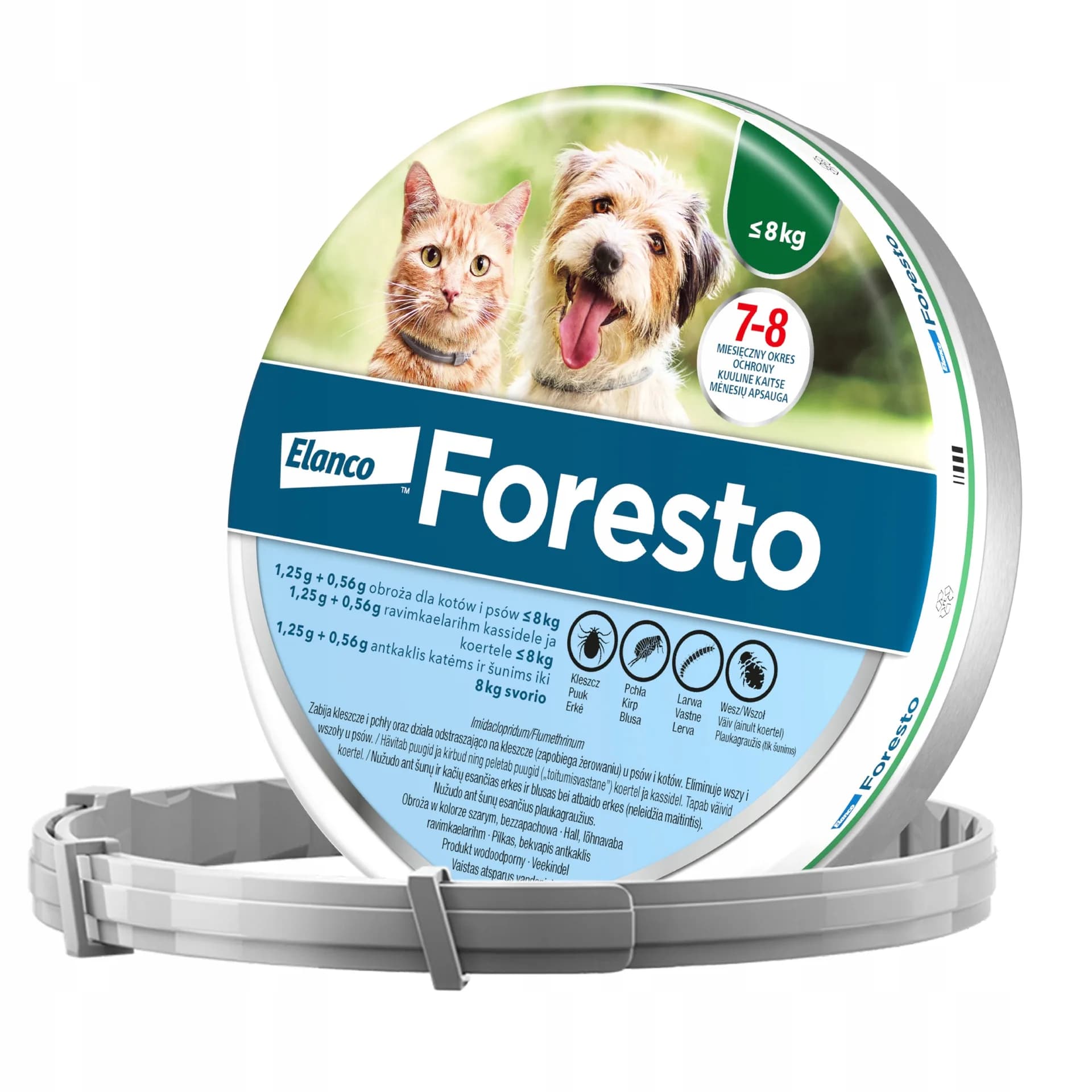 Elanco Foresto obroża dla psa i kota poniżej 8 kg - długość 38 cm