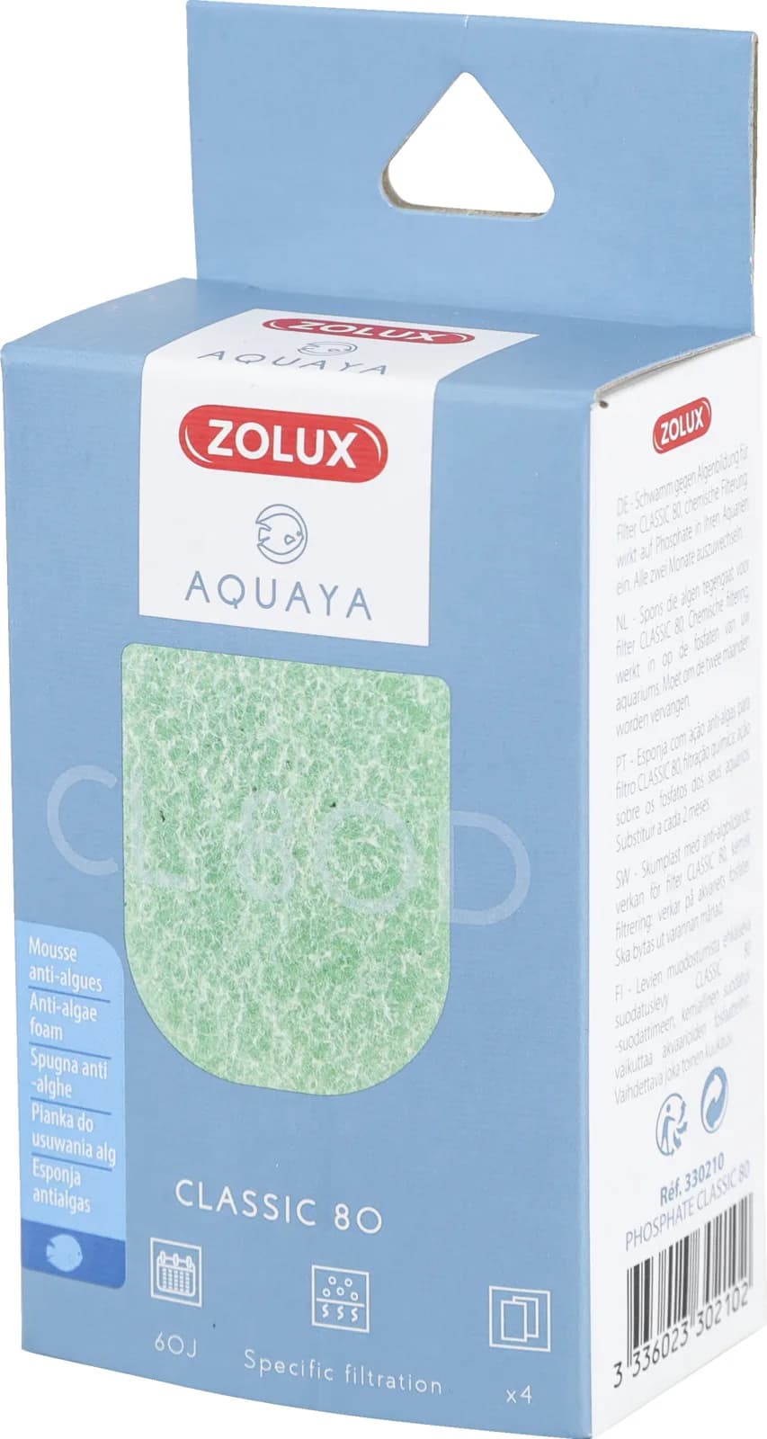 Zolux Aquaya Phosphate Classic wkład filtracyjny do filtra akwarium 4 szt.
