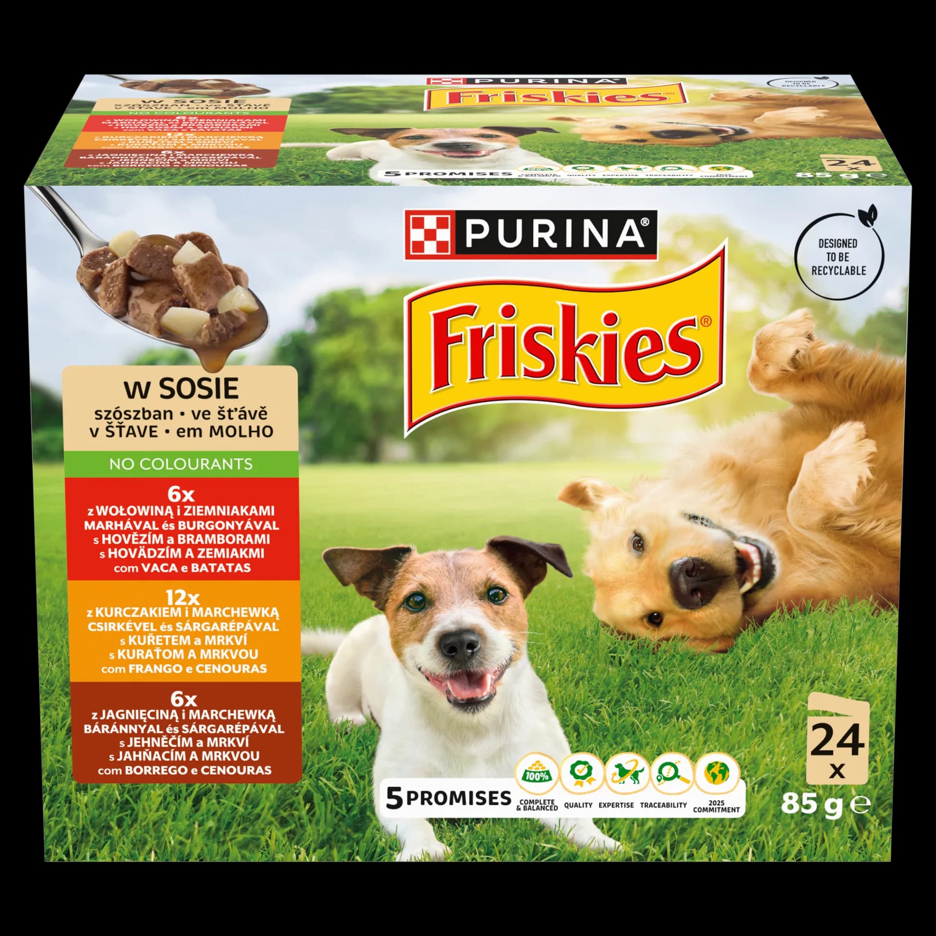 Friskies Karma dla dorosłych psów w sosie 24 × 85 g
