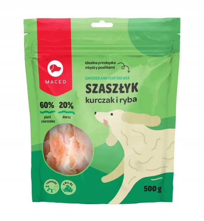 Maced Paluszki Rybne z Kurczakiem Przysmak dla Psa 500 g