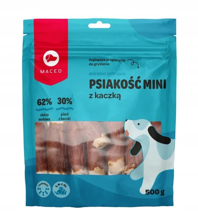 Maced Psiakość Mini z Kaczką Gryzak dla Psa 12,5 cm 500 g