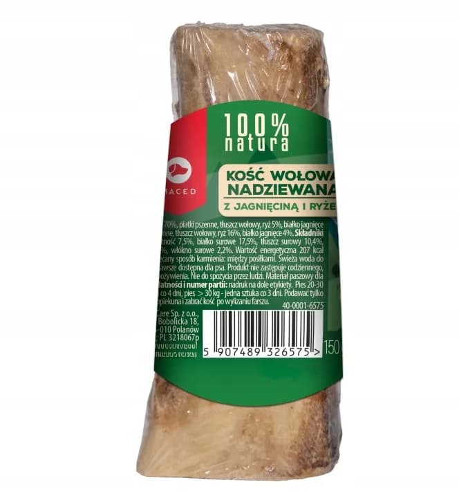 Przysmak dla Psa Maced Nadziewana Kość z Jagnięcina i Ryżem Smakołyk 150 g