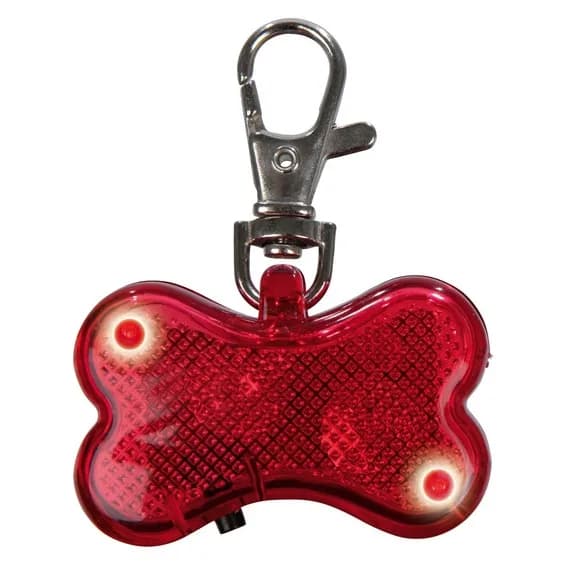 Lampka LED z odblaskiem i adresówką do obroży