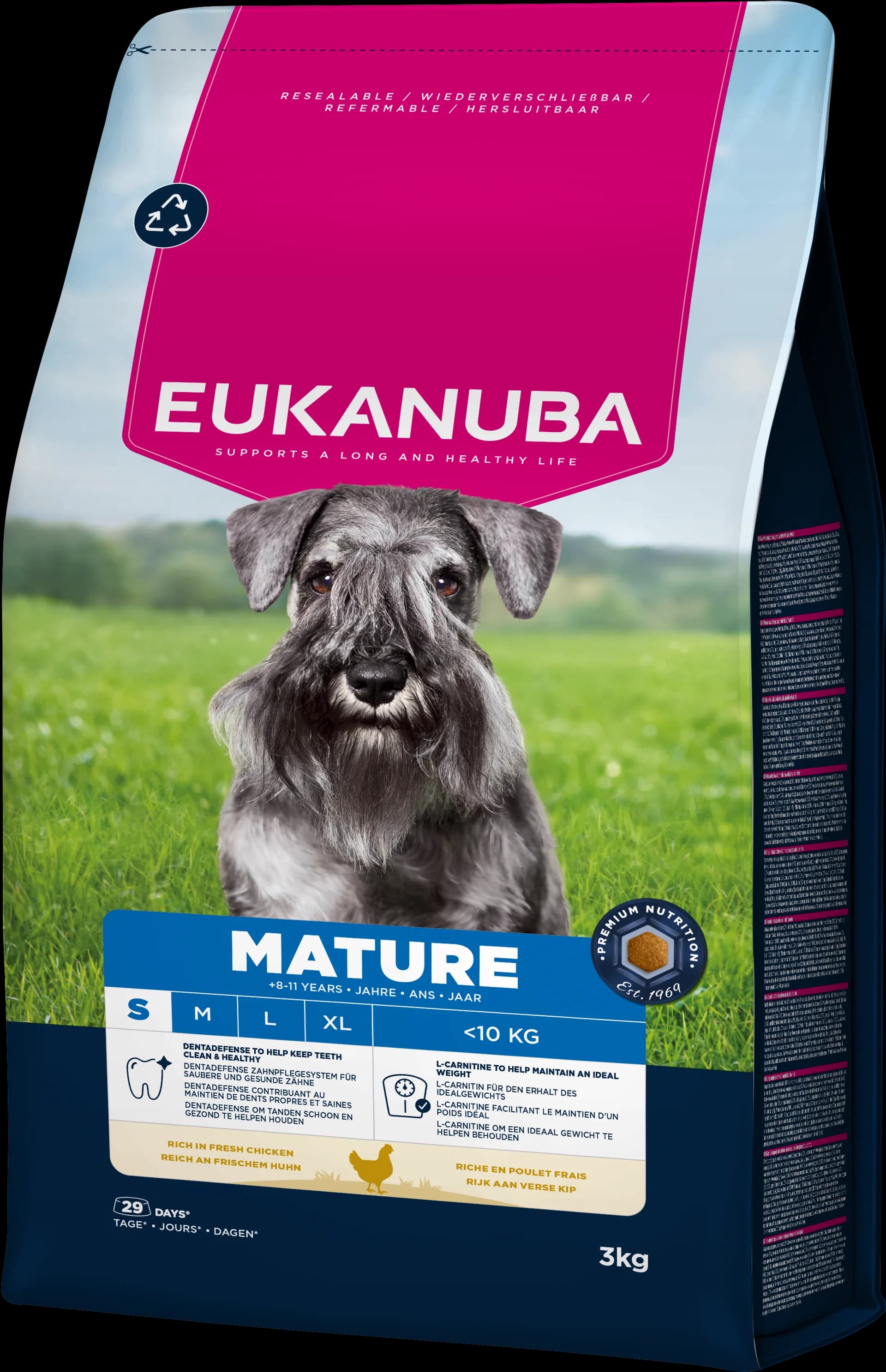 Eukanuba dog life care mature sucha karma dla dojrzałych psów małych ras kurczak 3 kg