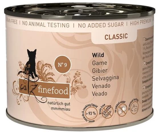 Catz Finefood N.09 Mokra karma z dziczyzną dla kota