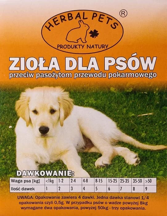 Zioła przeciw pasożytom dla psa Herbal Pets - 2 g
