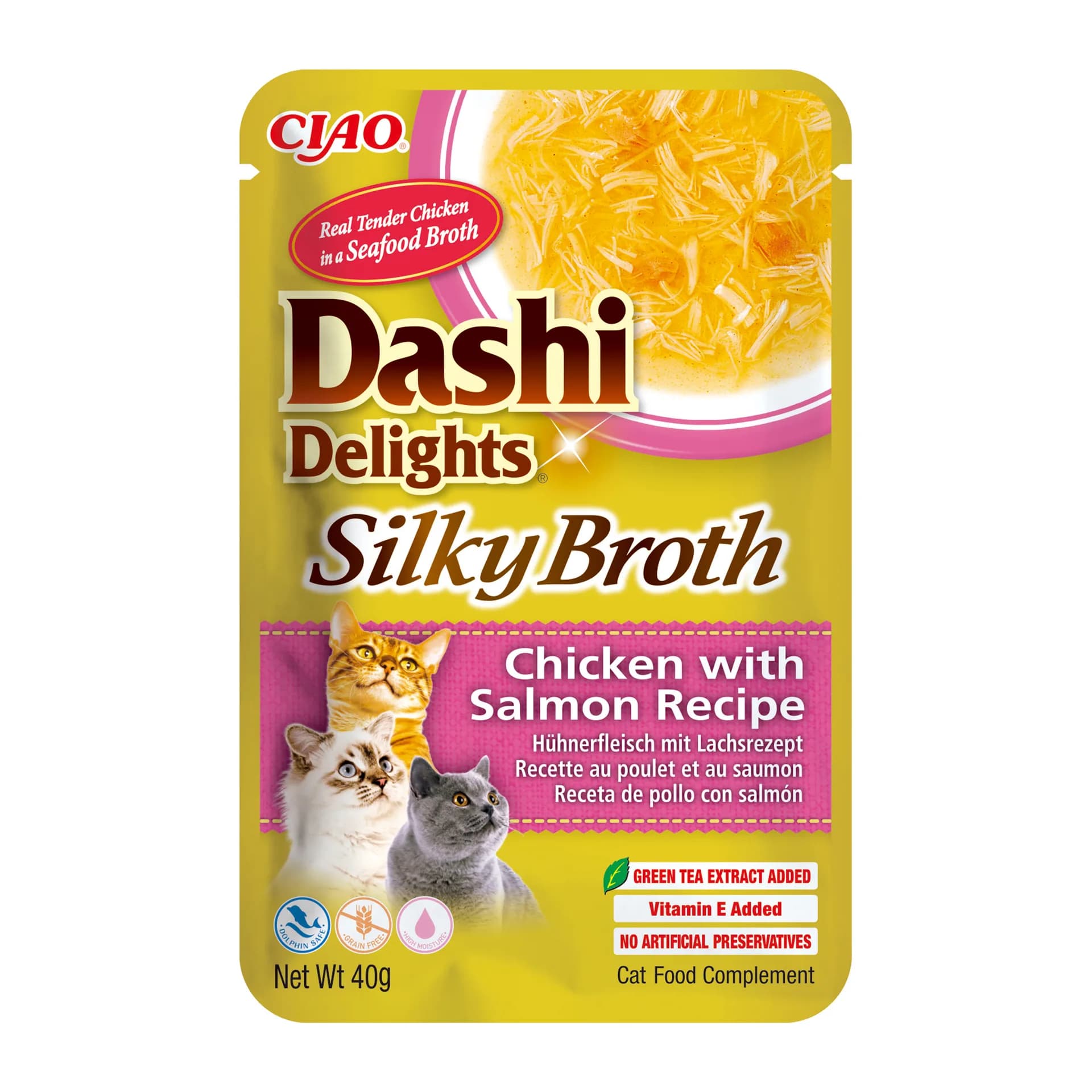 INABA CAT DASHI DELIGHTS SILKY CHICKEN SALMON 40 g
