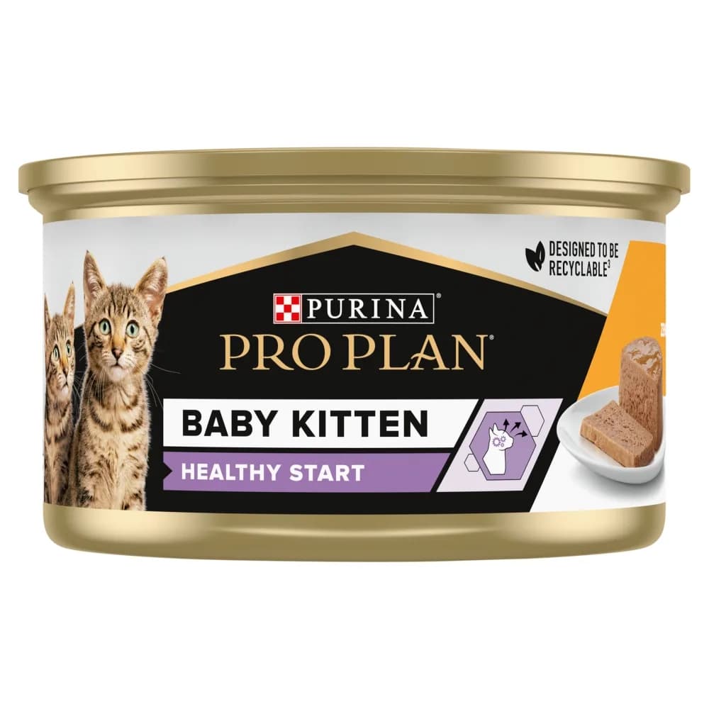 Karma mokra dla kociąt mus bogaty w kurczaka PRO PLAN Baby Kitten Healthy Start 85 g