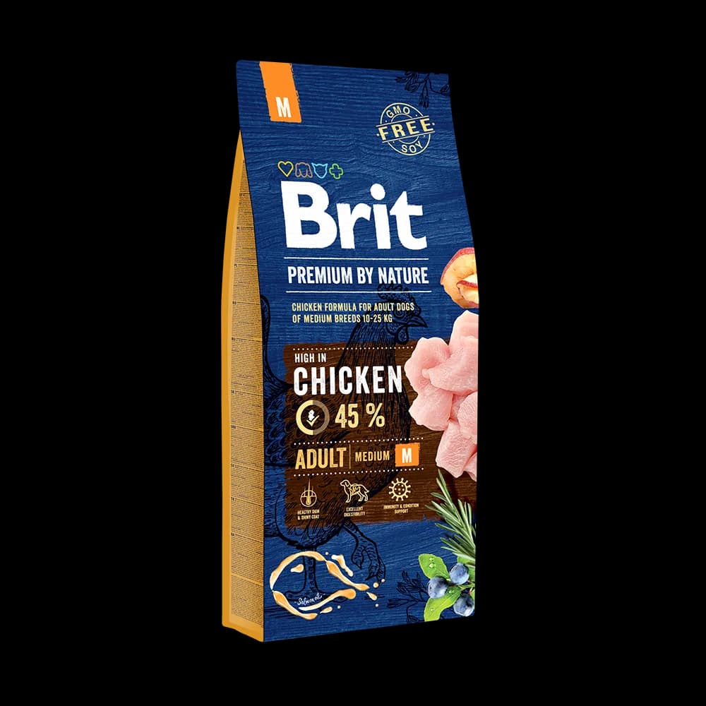 Brit Premium by Nature Adult M karma sucha z kurczakiem dla dorosłych psów średnich ras