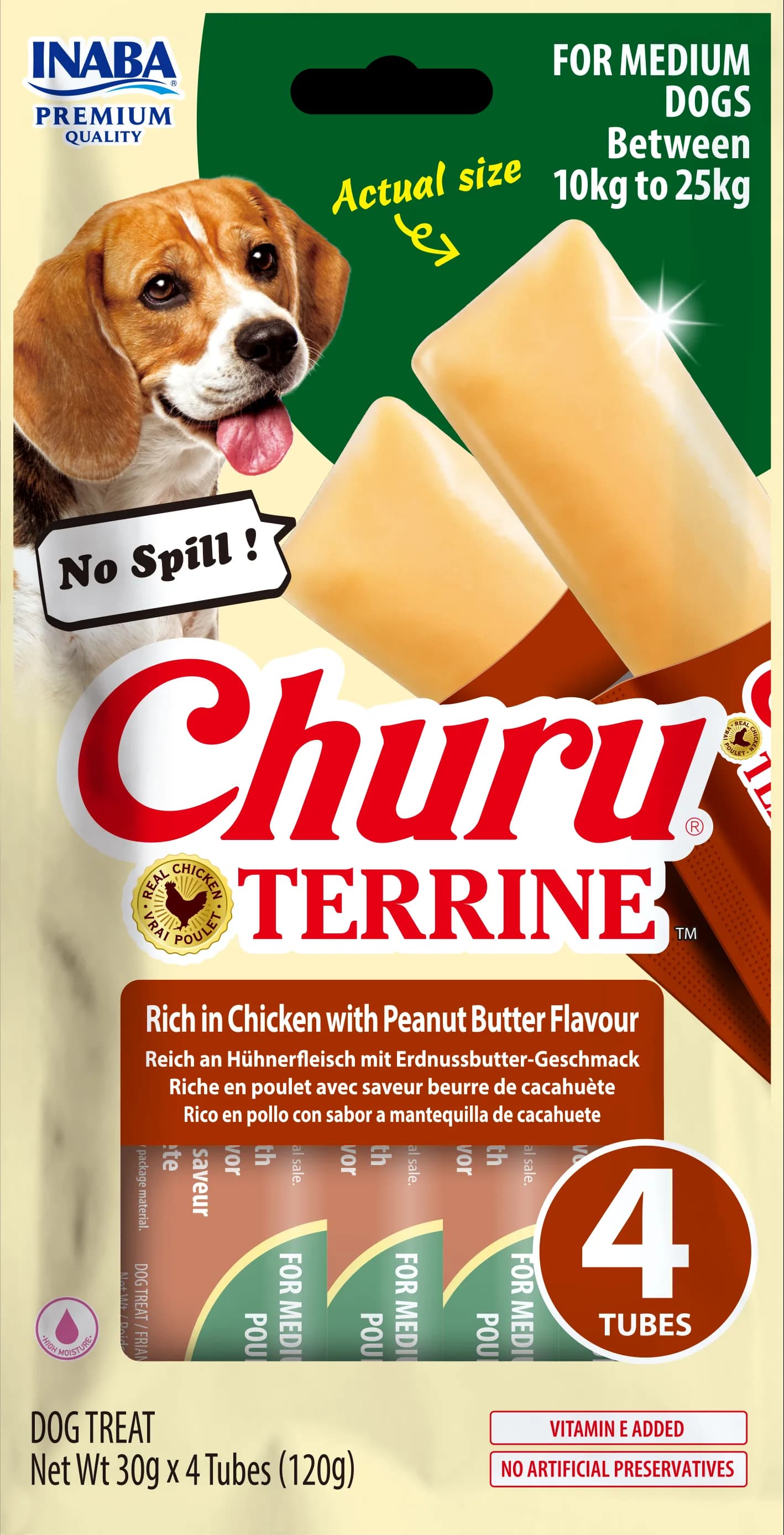 INABA DOG CHURU TERRINE M CHICK&PEANBUTT4X30 g(120 g