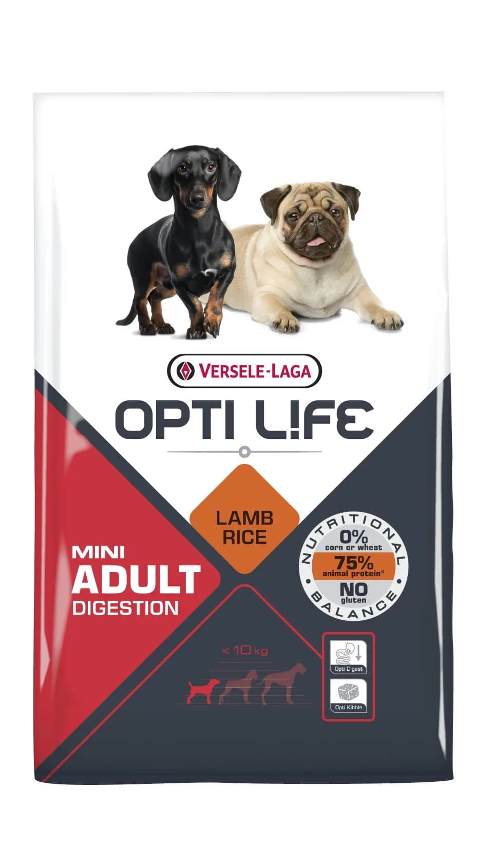 Versele Laga Opti Life Adult Digestion Mini karma z jagnięciną dla dorosłych psów ras małych i miniaturowych z wrażliwym układem pokarmowym