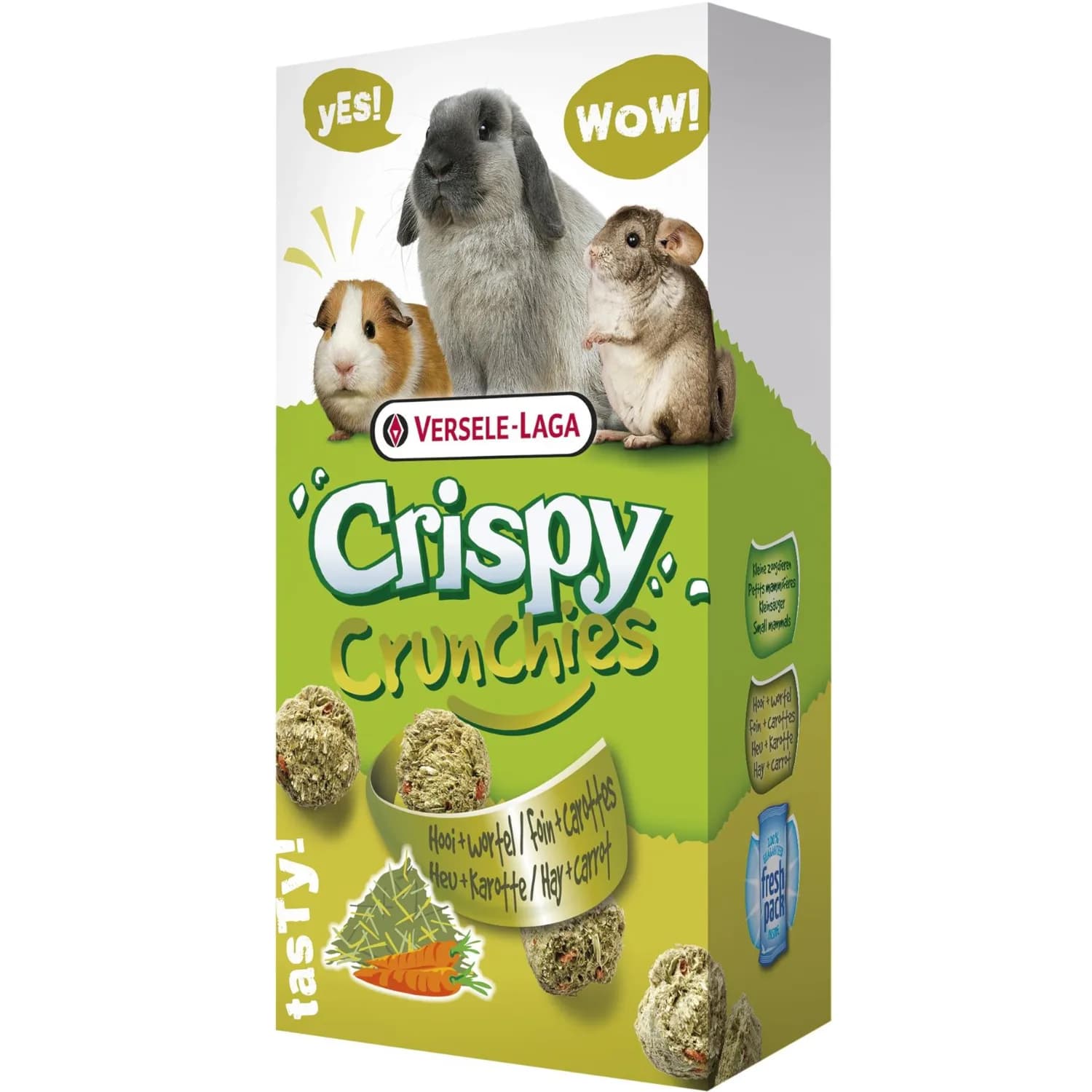 Versele Laga Crispy Crunchies chrupiący przysmak z siankiem dla królików i gryzoni 75 g
