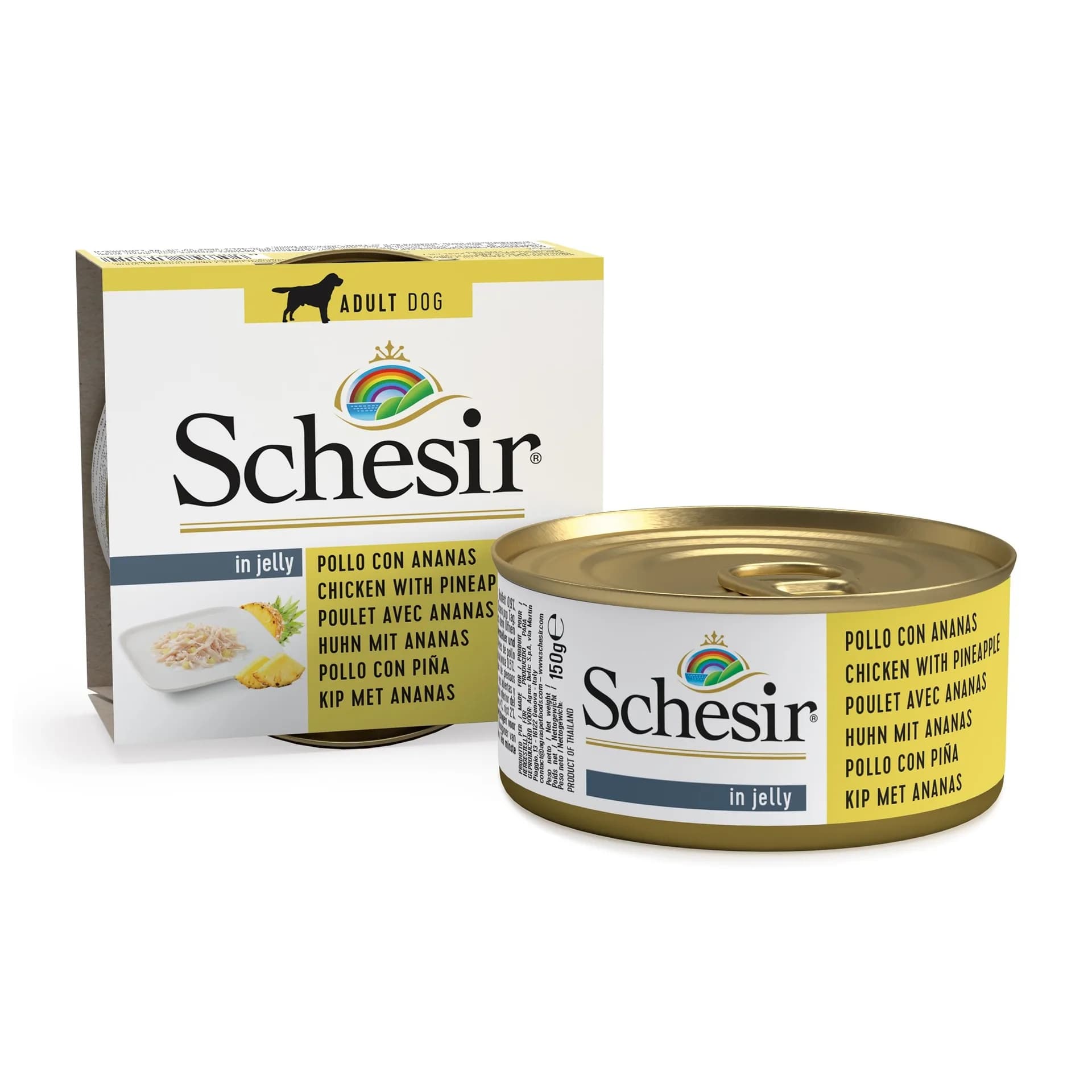 Schesir Karma mokra dla psa kurczak z ananasem w galarecie 150 g