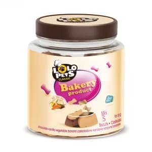Lolo Pets CIASTKA DLA PSA KOŚCI S CZEKOLADOWE W SŁOIKACH 210 g