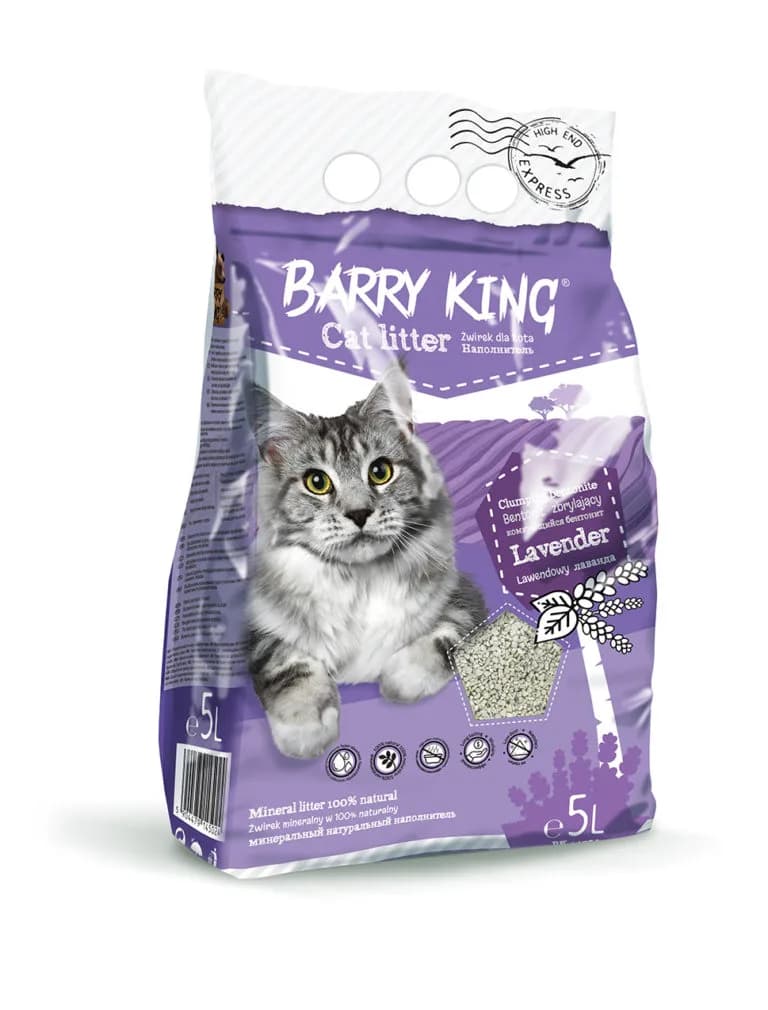Barry King Żwirek bentonit dla kota lawendowy - różna objętość 5 l