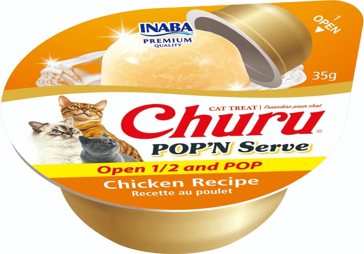 INABA CAT CHURU POP'N SERVE CHICKEN 2 × 35 g(70 g)