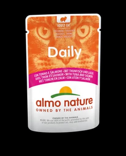 Almo Nature Saszetka DAILY z tuńczykiem i łososiem dla kota 70 g