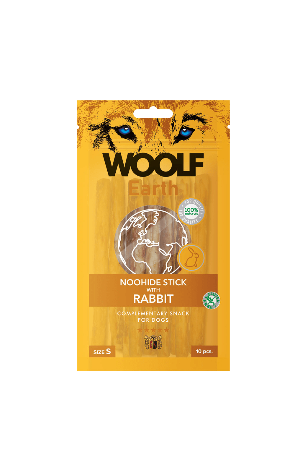 WOOLF EARTH NOOHIDE WITH RABBIT S Przysmak dla Psa Pałeczki Królik 90 g