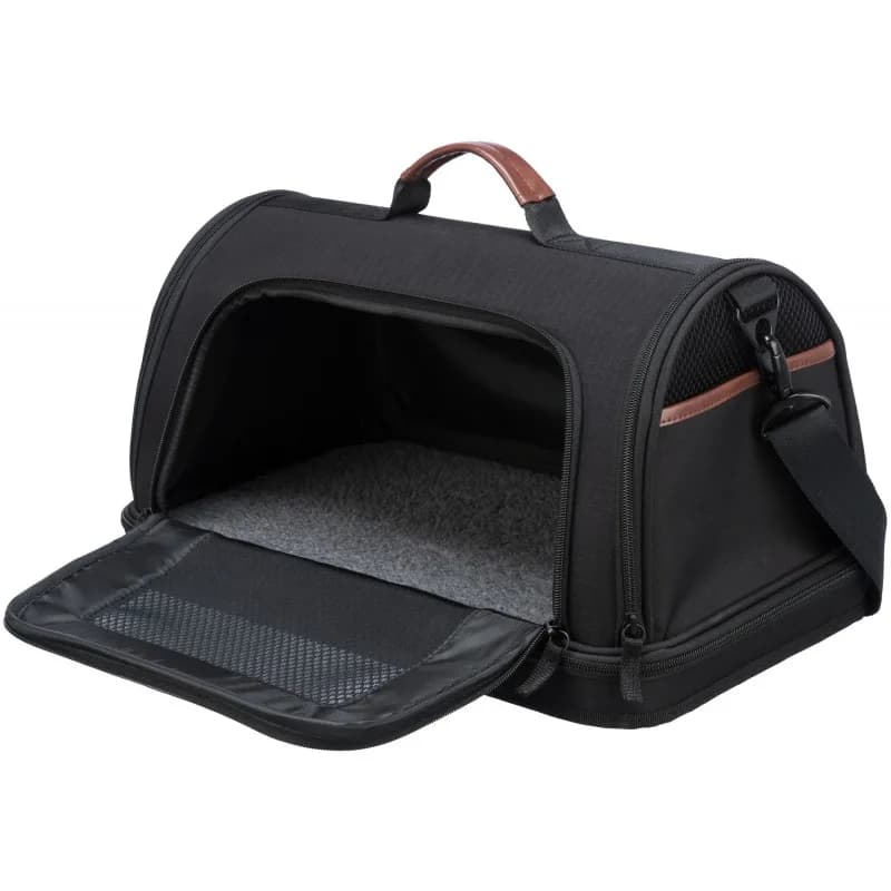TRIXIE Nosidło Gate, czarne, 28 × 25 × 45 cm, do transportu lotniczego, max. 7 kg