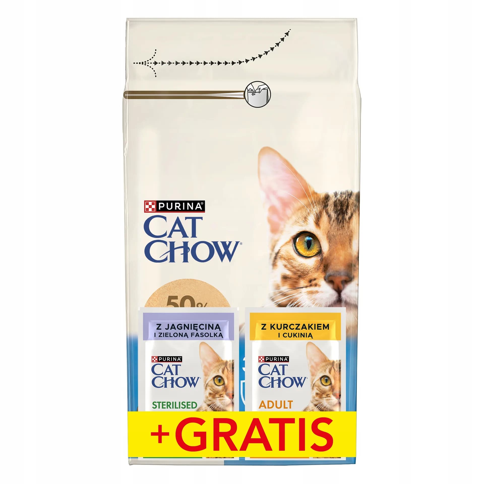 Purina Cat Chow 3w1 karma sucha z indykiem dla dorosłych kotów 1,5 kg