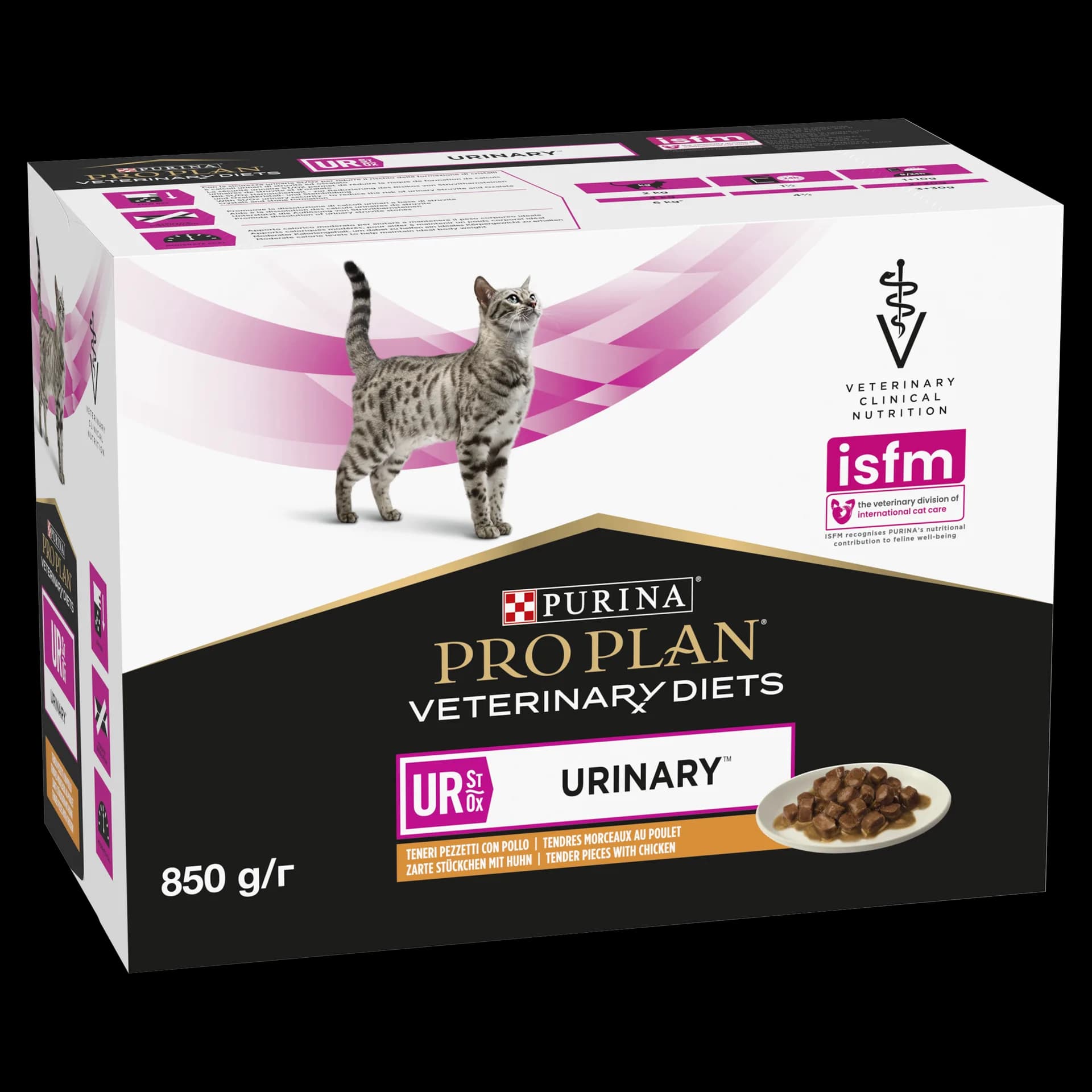 PRO PLAN Veterinary Diets UR St/Ox Urinary Karma dla kotów 850 g Kurczak (10 × 85 g)