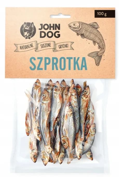 JOHN DOG gryzaki naturalne SZPROTKA ryba 100 g