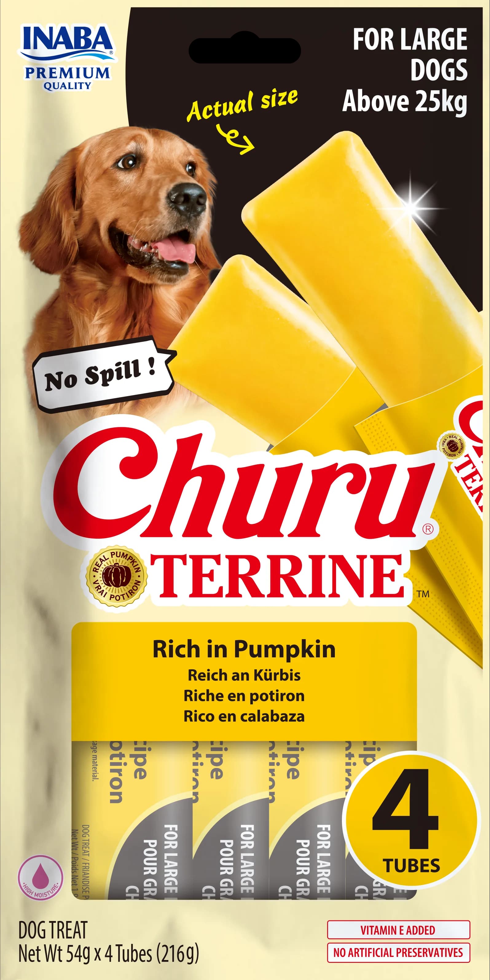 INABA DOG CHURU TERRINE L PUMPK 4X54 g(216 g)