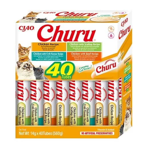 INABA CAT CHURU VARIETIES CHICKEN 40 × 14 g