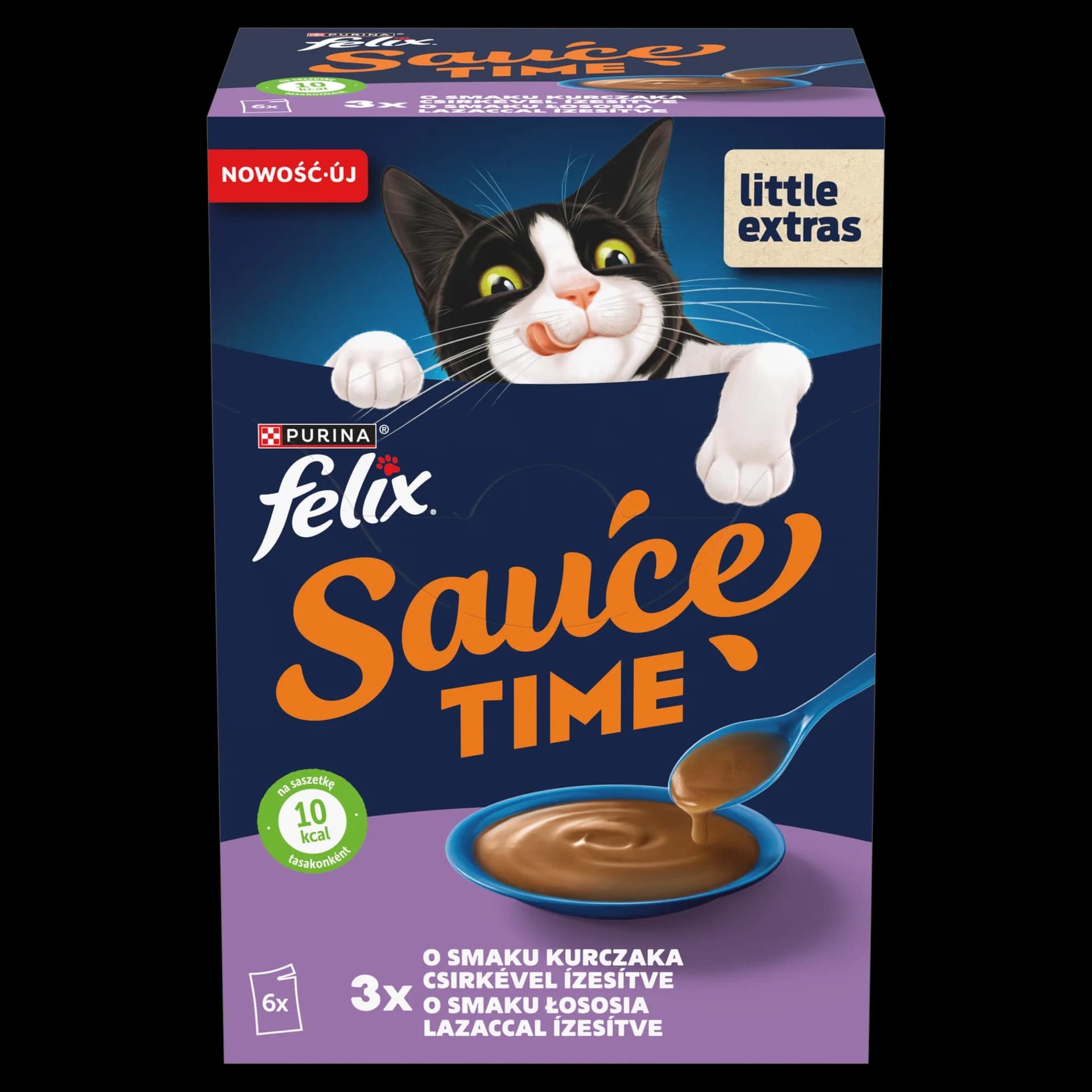 Felix Sauce Time Karma uzupełniająca dla dorosłych kotów 6 × 40 g