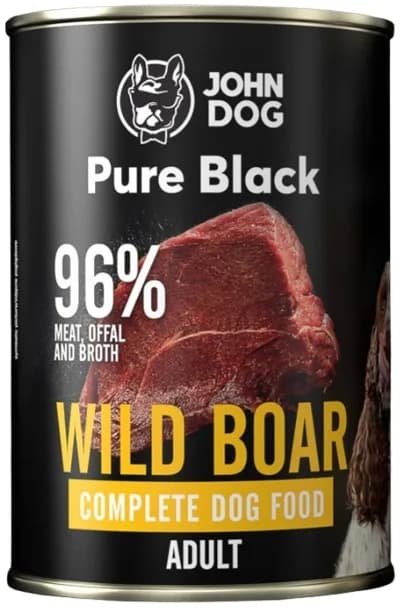 John Dog Pure Black karma mokra dla dorosłych psów z dzikiem