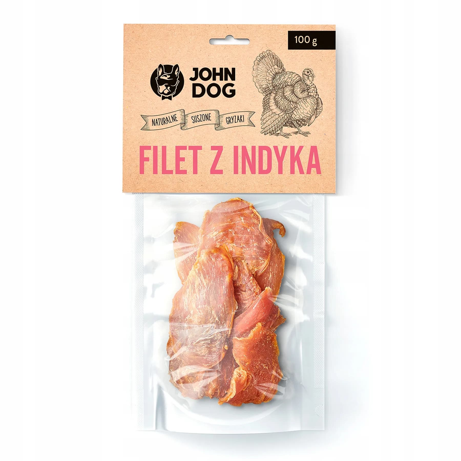 John Dog suszony filet z indyka przysmak psa 100 g