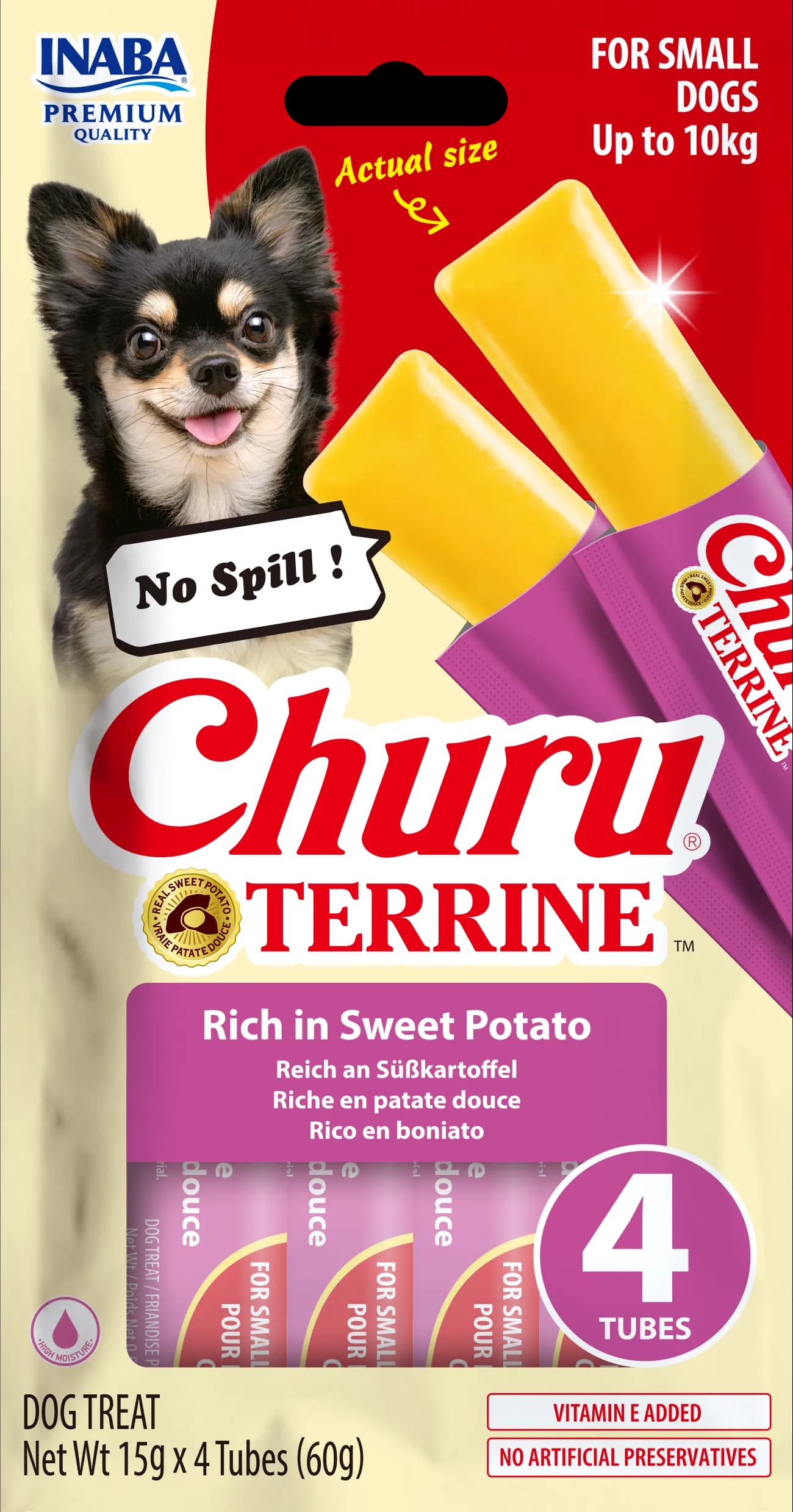 INABA DOG CHURU TERRINE S SWEETPOTATO 4X15 g (60 g)